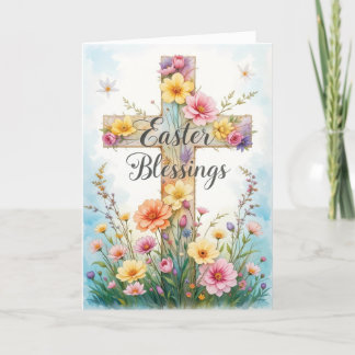 Blommigt Kor Påsk Blessings Helgkort