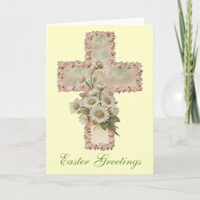 Blommigt Kor Påsk Hälsning Helgkort (Framsida)