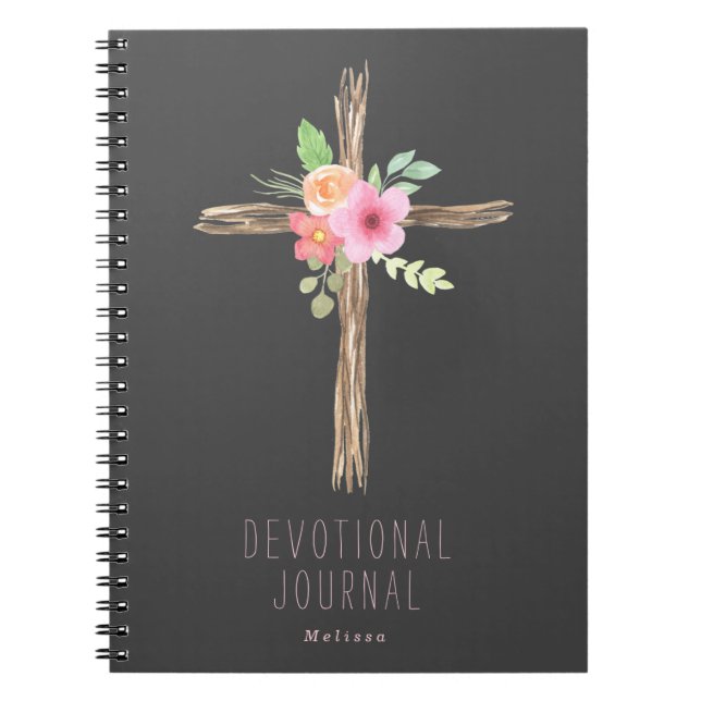 Blommigt Kor Personlig Devotional Notebook Anteckningsbok (Framsidan)