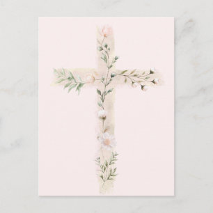 blommigt kor religiösa-händelse vykort