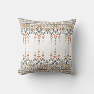 Blommigt Kor Stitch embroidery Ethnic Design Kudde