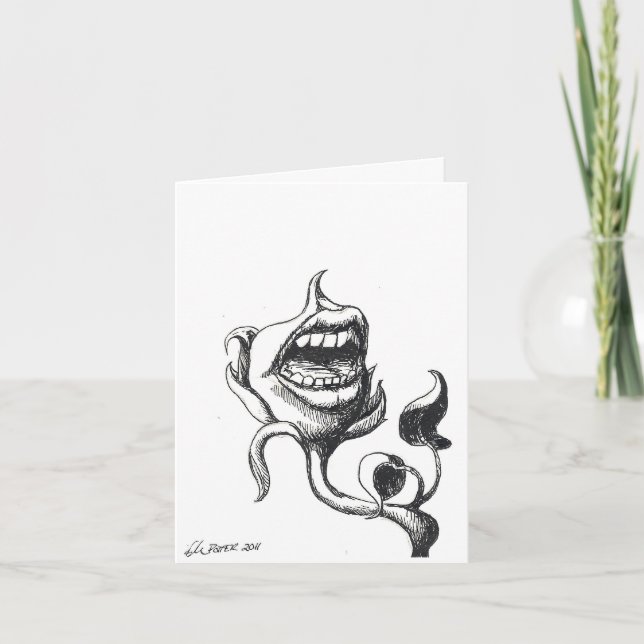 Blommigt Kort för hälsning av klagomål (Framsida)