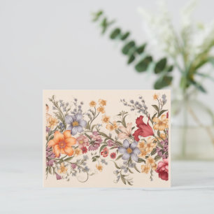 Blommigt-kort Helg Vykort