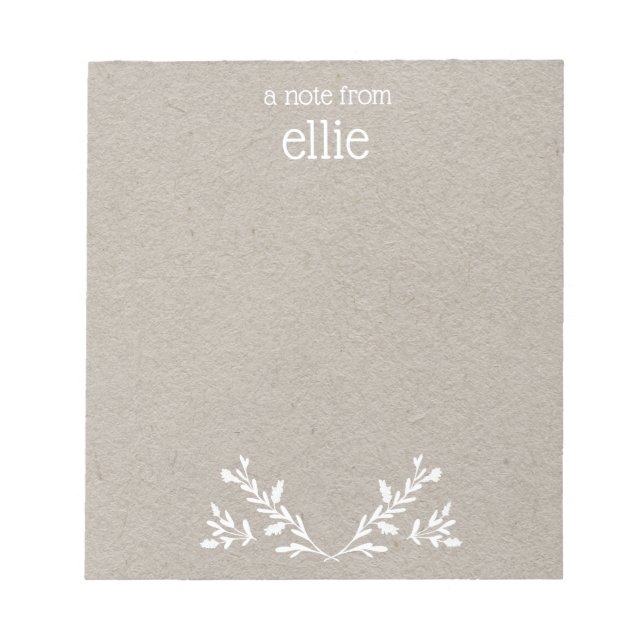 Blommigt Kraft Boho Land Anteckningsblock (Framsida)