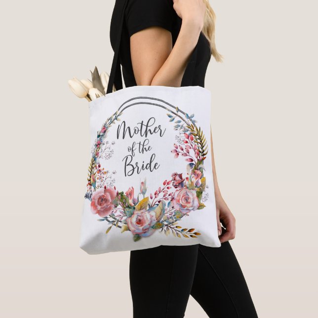  Blommigt Kramp Budens mamma Tote Bag Tygkasse (Närbild)