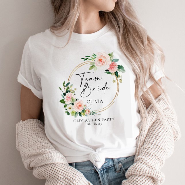  Blommigt Krampgrupp Bride personlig T Shirt (Skapare uppladdad)