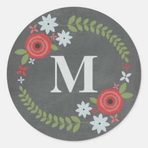 Blommigt Kranglasflaska Inspikat märke