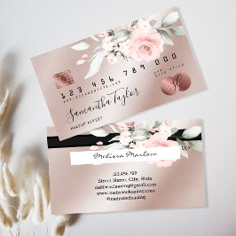 blommigt kredit-kort ro guld visitkort