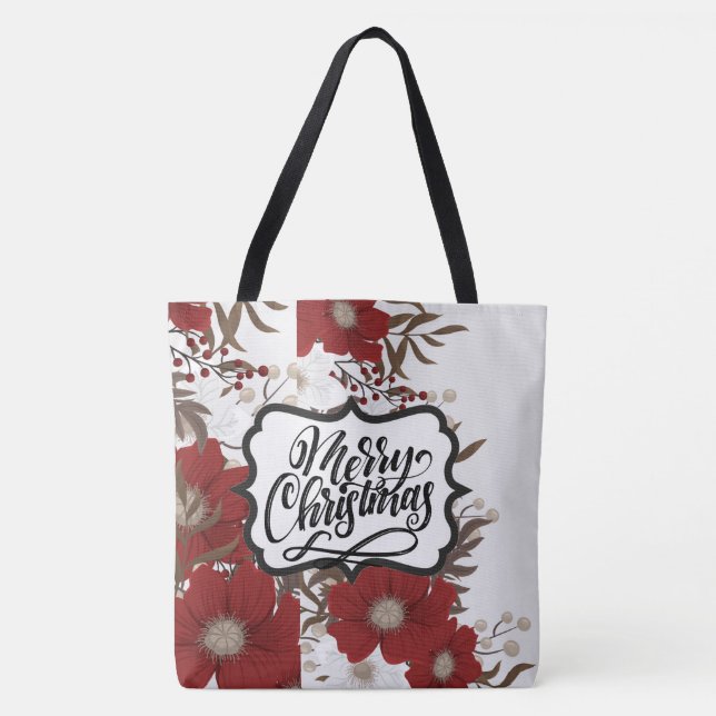 Blommigt Kristus Tote Chris Kung Tygkasse (Framsida)