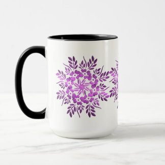 Blommigt Krona Lila Mandala Mugg