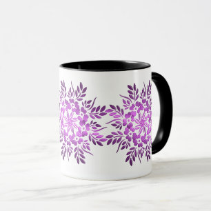 Blommigt Krona Lila Mandala Mugg