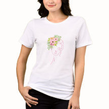 Blommigt Krona Line Art" - Elegant Feminin konst P