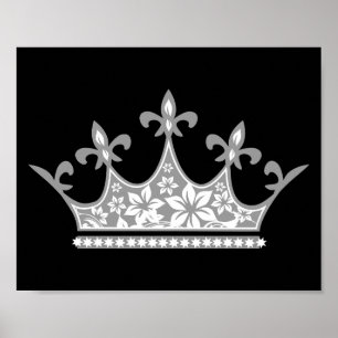 Blommigt Krona Poster