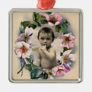 BLOMMIGT KRONA,VILD RO BABY SHOWER FOTO MALL JULGRANSPRYDNAD METALL