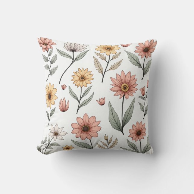 blommigt kudde (Framsida)