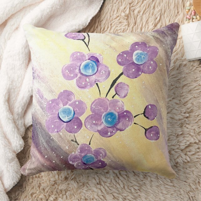 Blommigt Kudde (Filt)