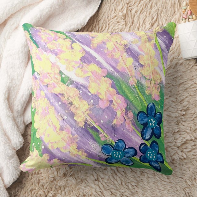 Blommigt Kudde (Filt)