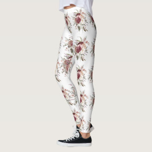 Blommigt Kvinens baljor Leggings