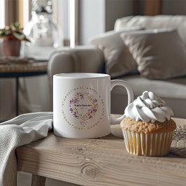 Blommigt Kvinnlig skylt Kvinnodagen 20 mars Jumbo Mugg