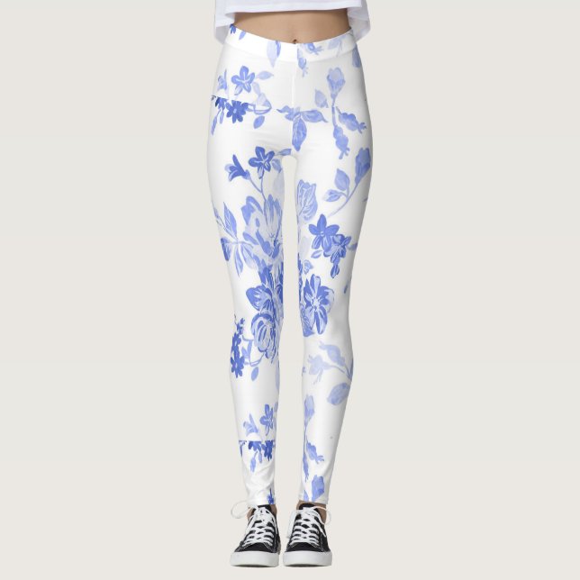 Blommigt Kvinnors bensin Leggings (Framsida)