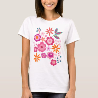 Blommigt Kvinnors T-shirt