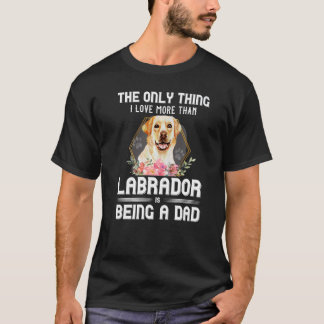 Blommigt Labrador Puppy Owner Hund Parent pappa Fa T Shirt
