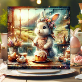 Blommigt Land Kitchen Cute Bunny Påsk Julkort