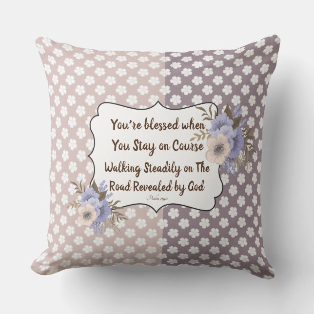 Blommigt Land Mocha Eyelet Pillow Kudde (Framsida)