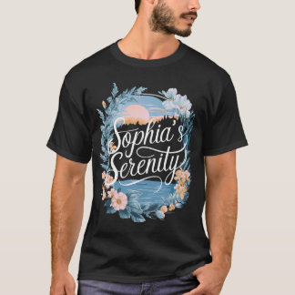 Blommigt Landcape 'Sophia's Serenity' T-Shirt - Tr
