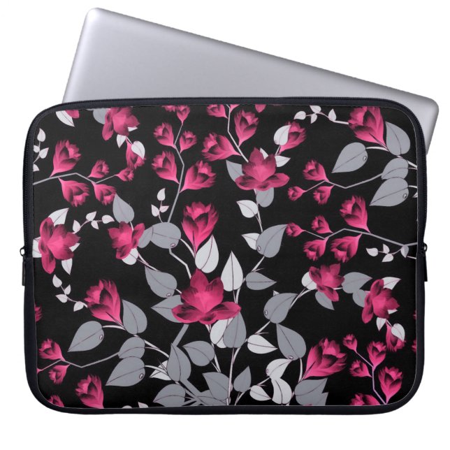 Blommigt Laptop Fodral (Framsidan)