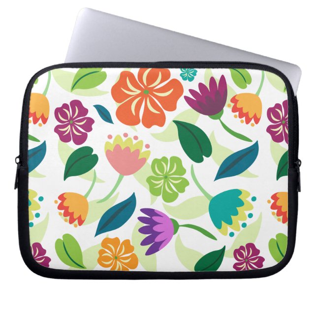Blommigt Laptop Fodral (Framsidan)