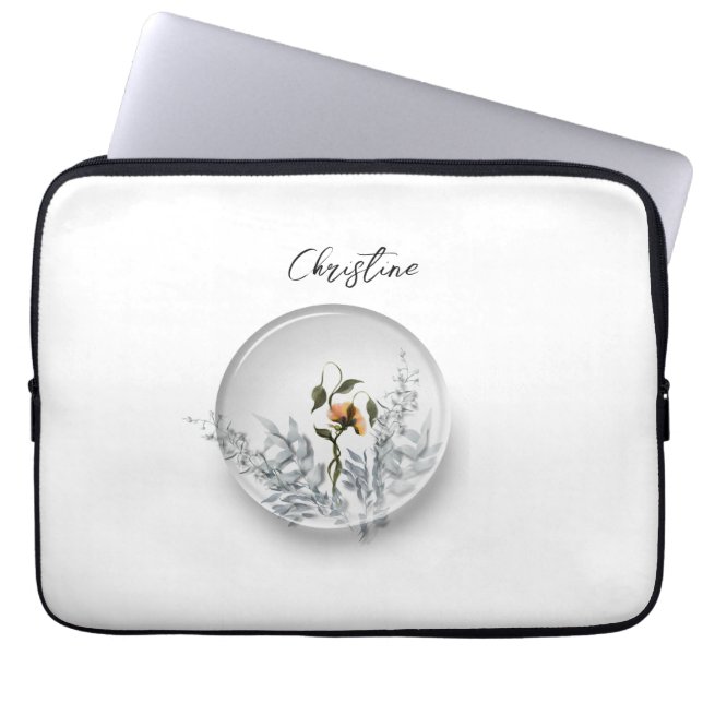 Blommigt laptop sleeve (Framsidan)