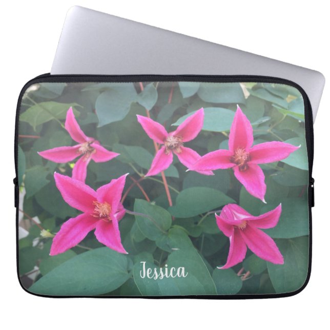 Blommigt Laptop sleeve (Framsidan)