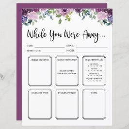 Blommigt Lärare, när du var på väg