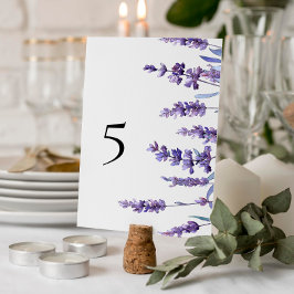 Blommigt Lavender Bröllop Bordsnummer