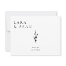 Blommigt Lavender Modern Minimalist Black and Whit