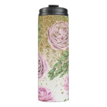 *~* Blommigt  Lavender PEONY Guld Glitter