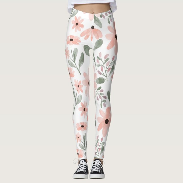 Blommigt Leggings (Framsida)
