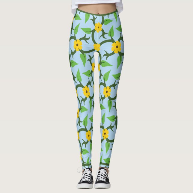 Blommigt Leggings (Framsida)