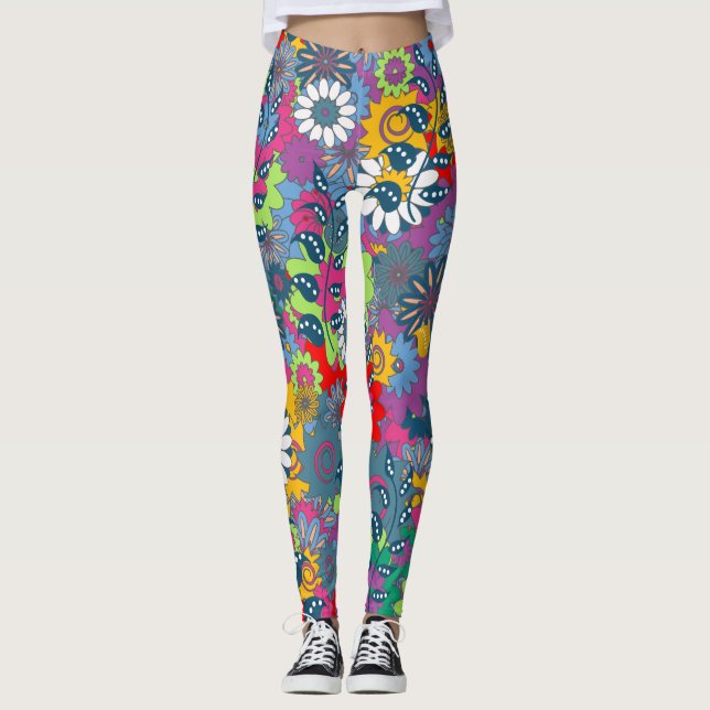Blommigt Leggings (Framsida)