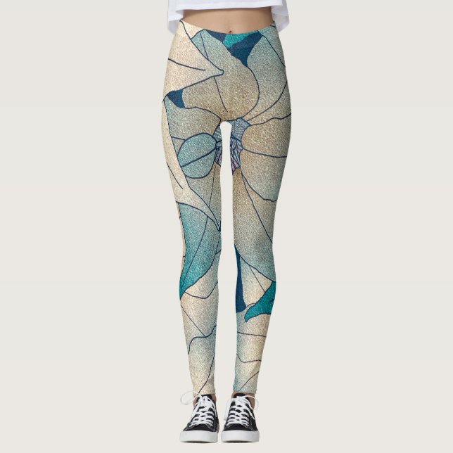 Blommigt Leggings (Framsida)