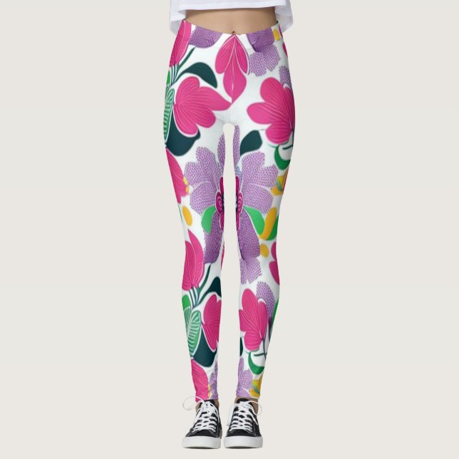 Blommigt Leggings (Framsida)