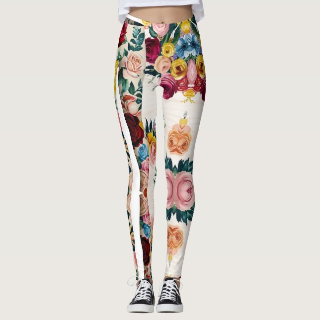 Blommigt Leggings11 Leggings (Framsida)