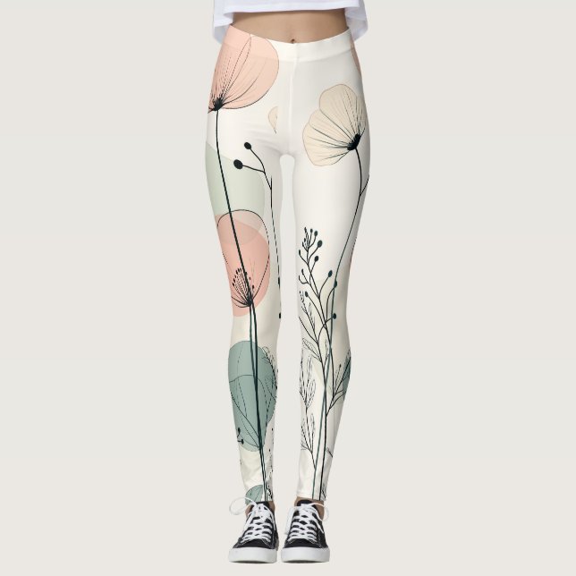 Blommigt Leggings - Mors dag design 1 (Framsida)