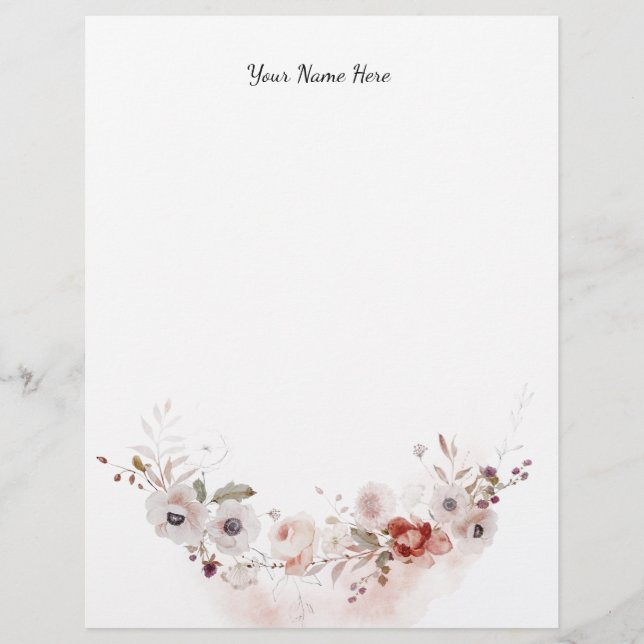 Blommigt Letterhead (Framsida)