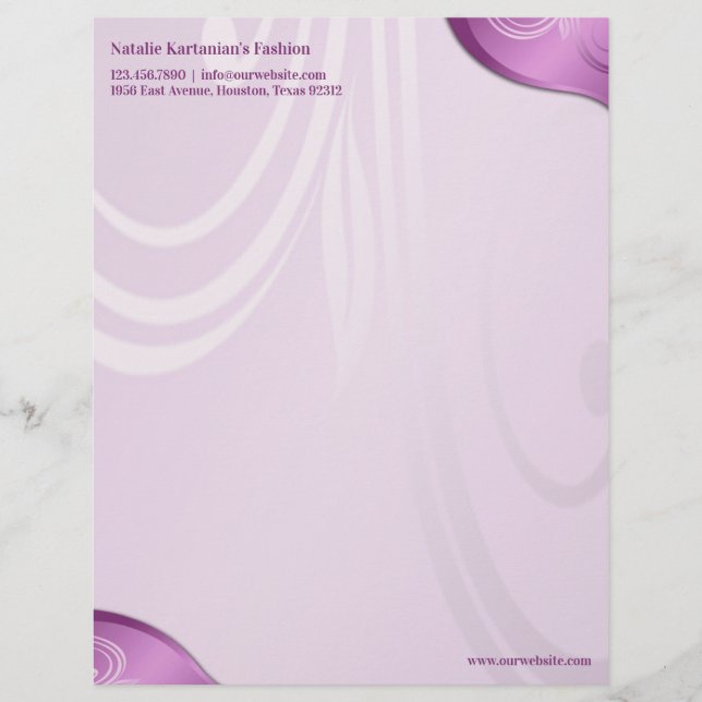 Blommigt Letterhead Brevhuvud (Framsida)