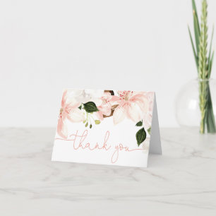 Blommigt lever rosa vita vår tack kort
