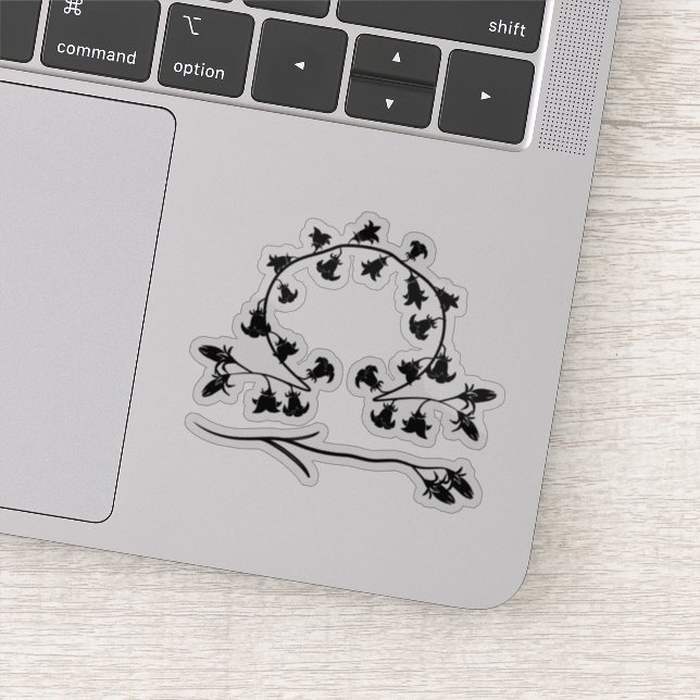 Blommigt Libra astrology Klistermärken (Detalj)