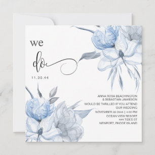 *~* Blommigt Light Blue Bouquet AR15 QR OSA BRÖLLO Inbjudningar
