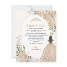 Blommigt Light Guld Princess Quinceanera Tack